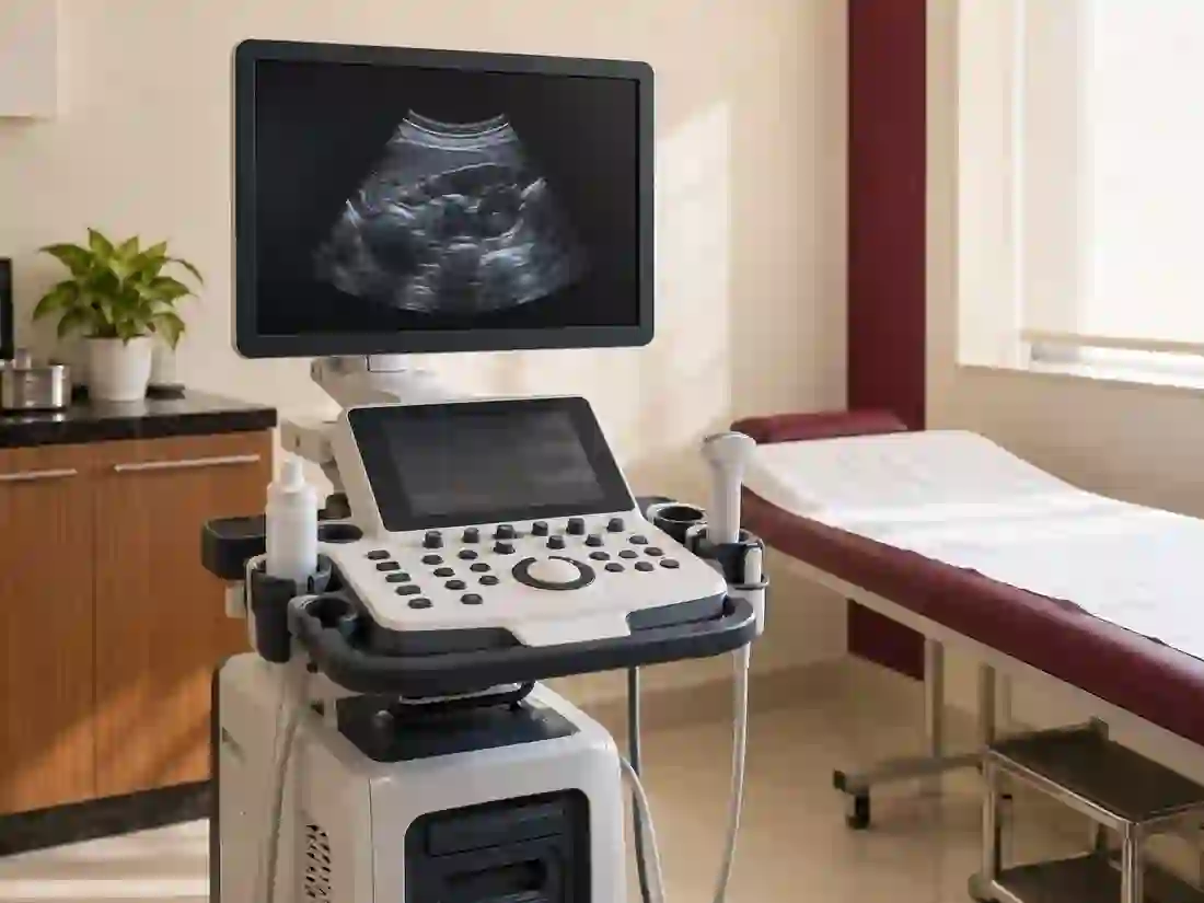Ultrasound equipment used to make diagnostic images.